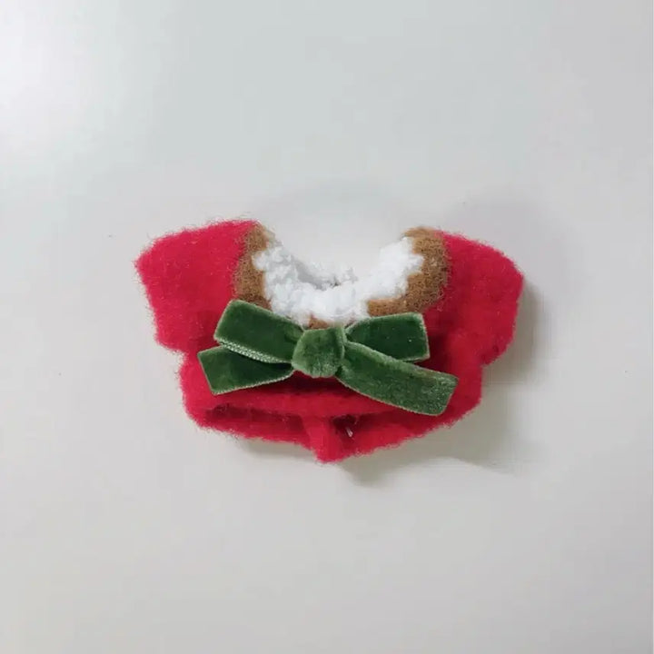 [BUNJANG] Handmade Knitted Apple Colored 10cm Doll Clothes / 10cm인형옷 수제뜨개니트옷 사과색