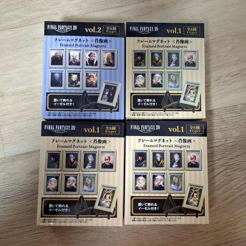 [BUNJANG] Final Fantasy XIV Portrait Frame Magnet Set (4 Types) / (반택무료)파이널 판타지 14 프레임 (초상화)마그넷 4종 일괄
