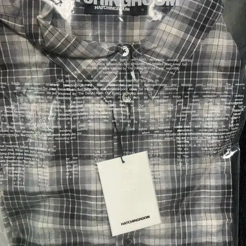 [BUNJANG] Hatching Room Classic Shirt Multi Check Grey / 해칭룸 클래식 셔츠 멀티 체크 그레이