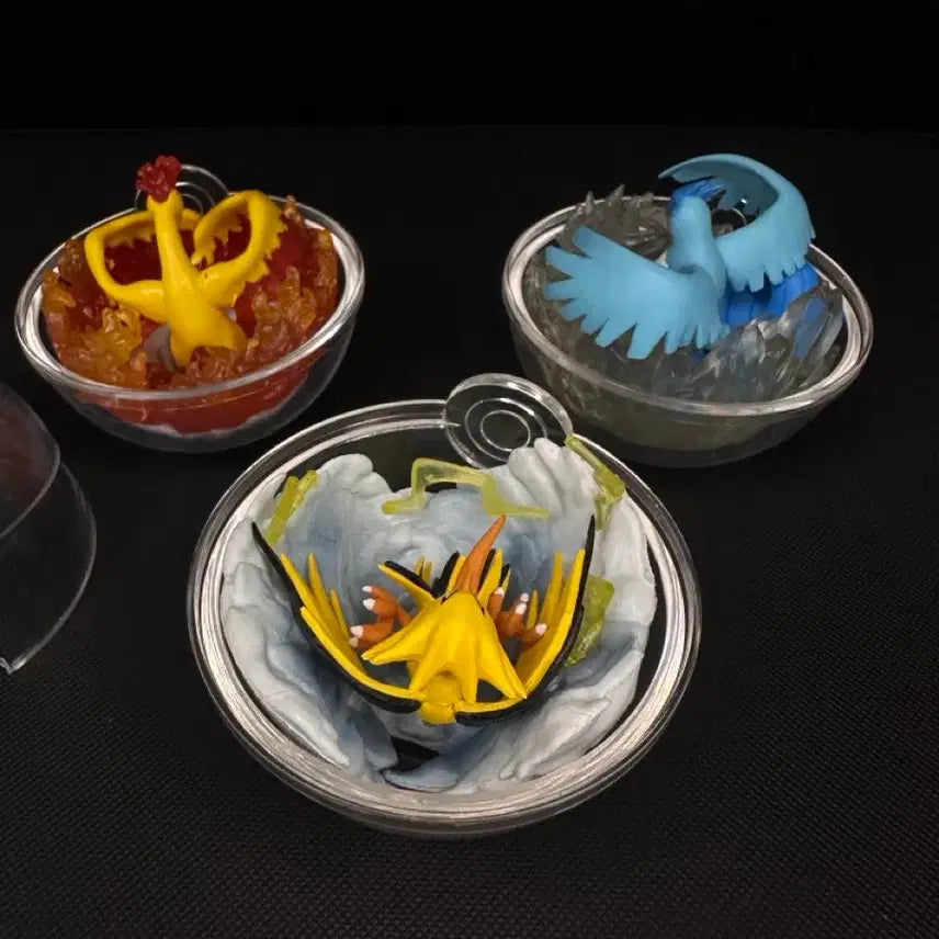 [BUNJANG] Pokemon Re-Ment Terrarium Gen 1 Legendary Pokemon (Articuno, Zapdos, Moltres) / 포켓몬 리멘트 테라리움 1세대 전설위포켓몬(프리져,썬더,파이어)