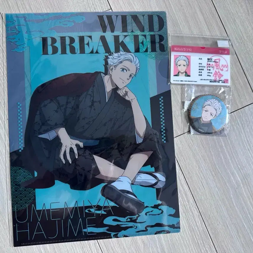 [BUNJANG] Ensemble Stars!! Umemiya Hajime Clear File, Can Badge, Student ID Set / 윈브레 우메미야 하지메 클리어파일 캔뱃지 학생증