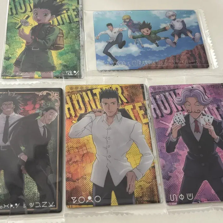 [BUNJANG] Hunter x Hunter Set 4 Wafer Card Bundle (5 Types) / 헌터X헌터 카드 4탄 식완 웨하스 카드 일괄 5종