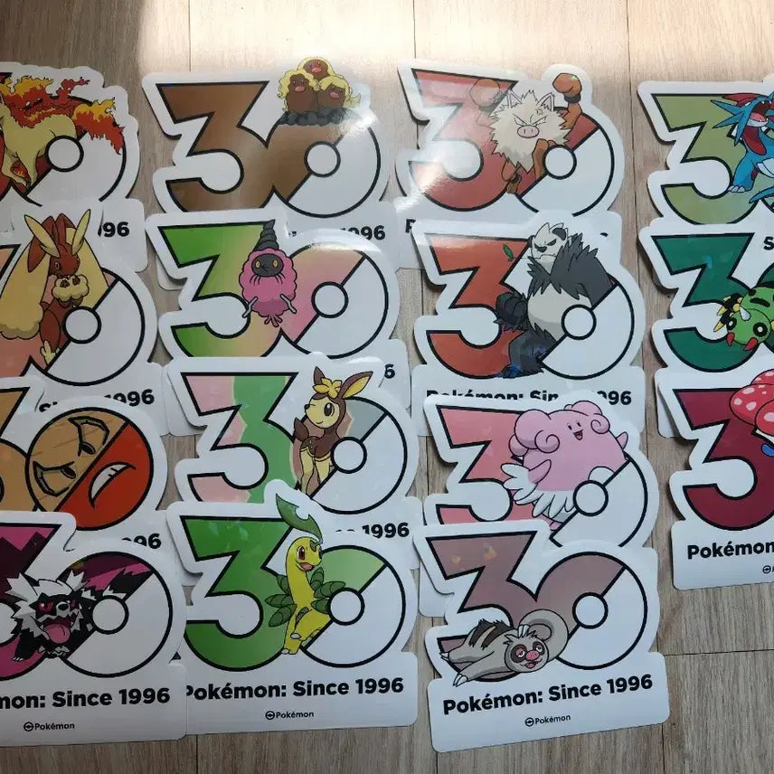 [BUNJANG] Pokemon 30th Anniversary Sticker Bundle Set / 포켓몬스터 30주년 스티커 일괄 판매