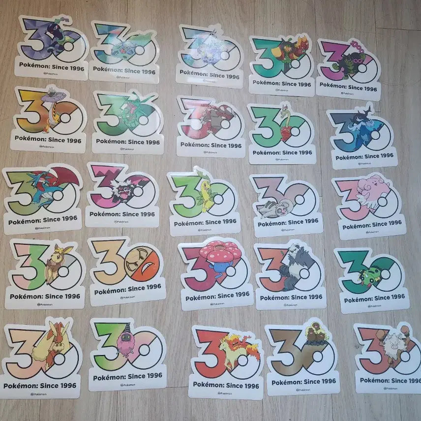 [BUNJANG] Pokemon 30th Anniversary Sticker Bundle Set / 포켓몬스터 30주년 스티커 일괄 판매