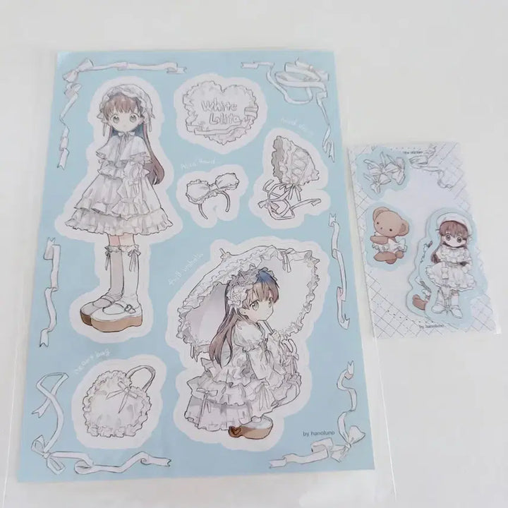 [BUNJANG] Hanoluno White Lolita Sticker Set / Hanoluno white lolita 화이트롤리타 스티커 세트판매