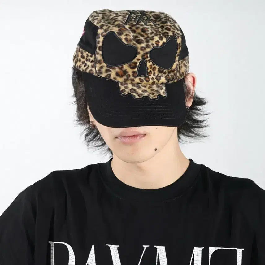 [BUNJANG] PCCVISION Leopard Skull Hat / PCCVISION 호피 해골 모자