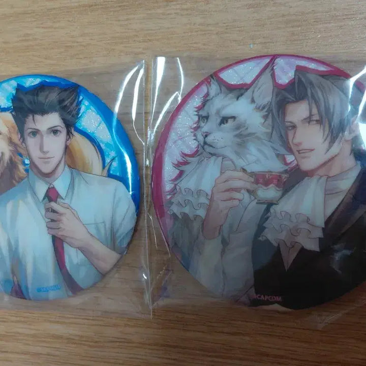 [BUNJANG] Ace Attorney Naruhodo Mitsurugi Can Badge Set / 역전재판 굿즈 역재 나루호도 미츠루기 캔배지 캔뱃지
