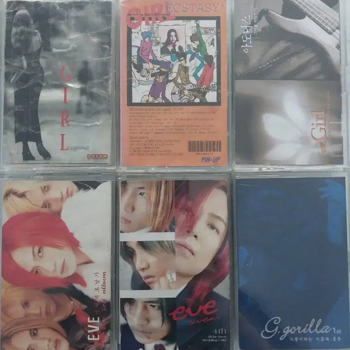 [BUNJANG] Various Artists - CD and Cassette Tape Bundle (Girl Groups 1-3, Eve 3-4, G.Gorilla 1) / [카세트테이프] 걸 1집~3집(사진/포스터)+이브+G.고릴라 앨범 일괄