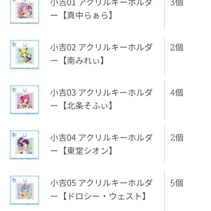 [BUNJANG] Pripara 15th Anniversary Marukuji Acrylic Keyring &amp; Can Badge Set / 프리파라 15주년 마루쿠지 하위상 아크릴 키링캔뱃지
