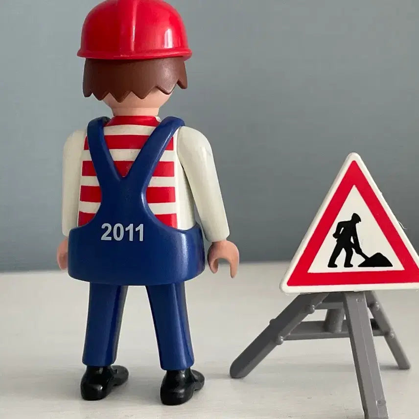 [BUNJANG] Playmobil BVG Worker Overalls Figure / 중고 플레이모빌 BVG 멜빵 작업공