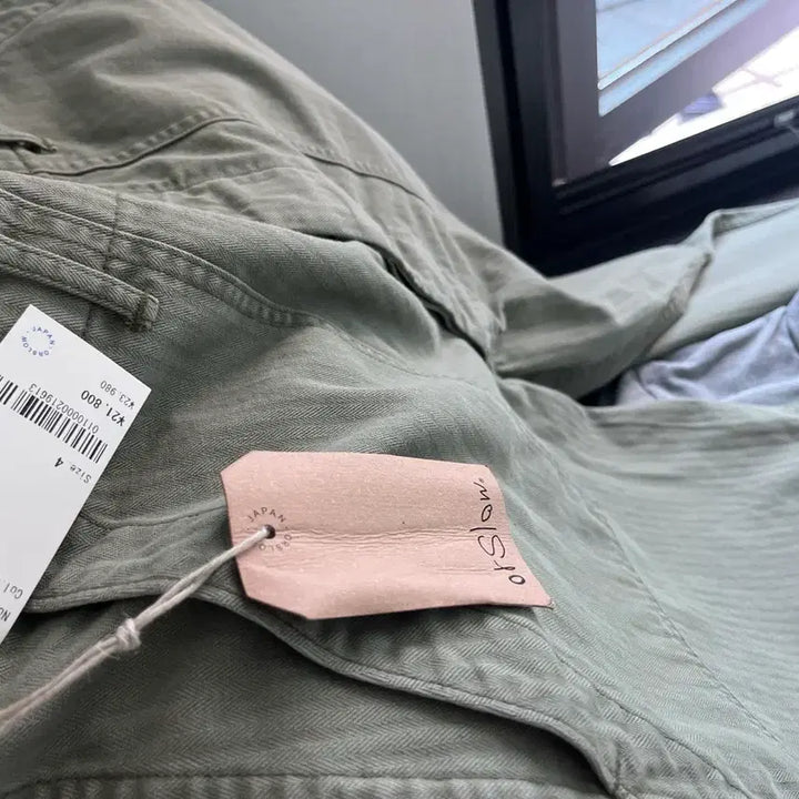 [BUNJANG] OrSlow Summer Fatigue Pants Green Herringbone / 오어슬로우 써머 퍼티그 4 그린 헤링본
