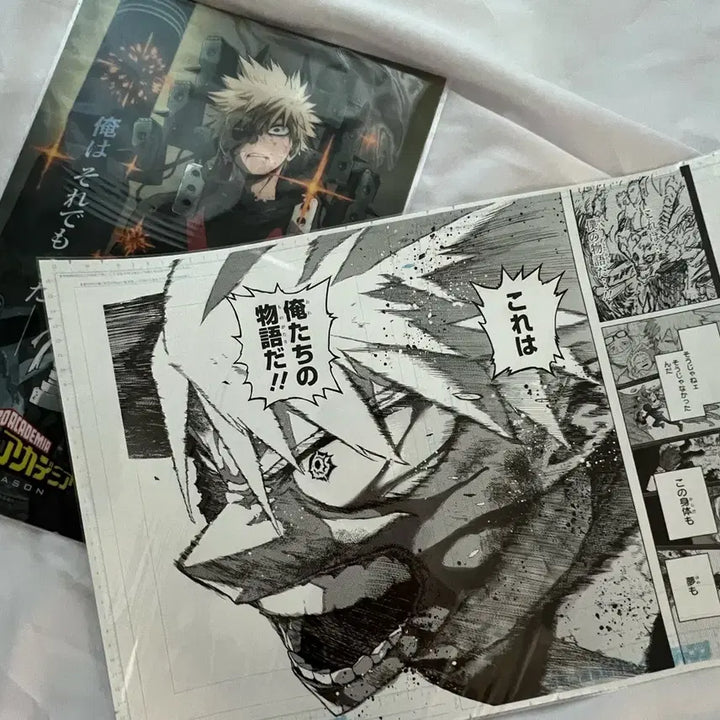[BUNJANG] My Hero Academia Katsuki Bakugo Original Drawing Reproduction Set / 택포3.3)나히아 원화전 원고 바쿠고카츠키