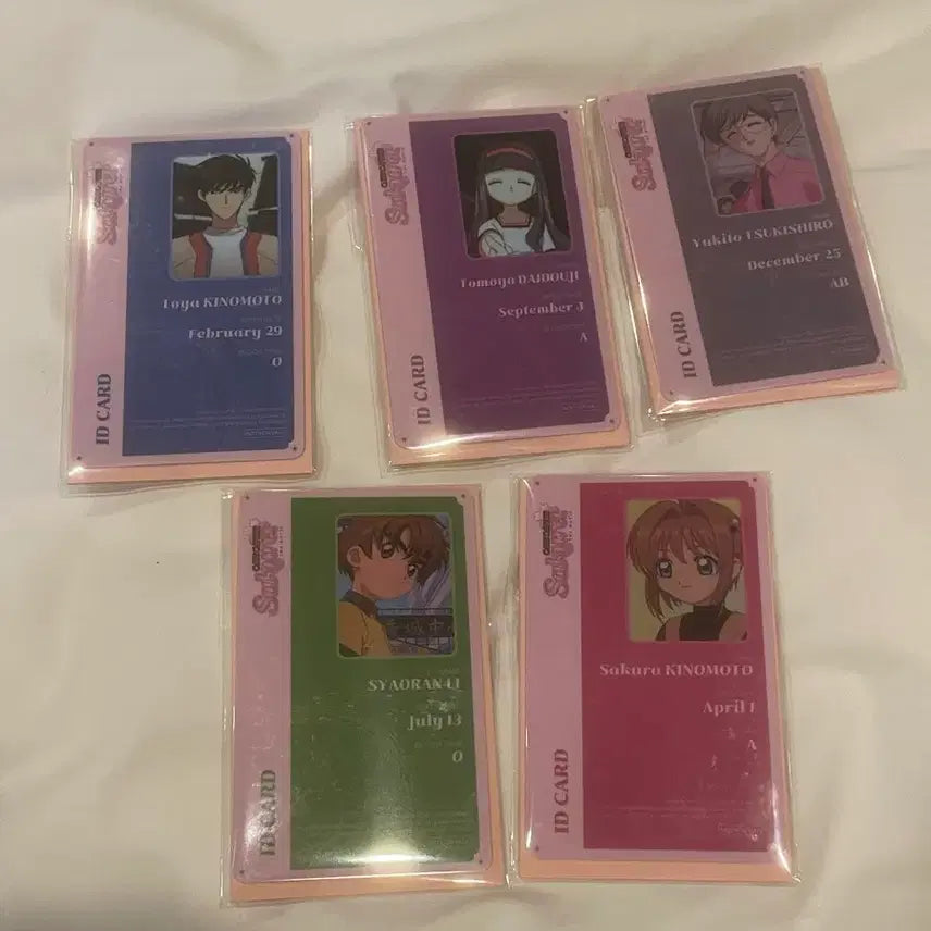 [BUNJANG] Cardcaptor Sakura Movie Character ID Card + Pet Stand Set / 5종일괄) 카드캡터 체리 극장판 캐릭터 ID카드+pet스탠드 1종