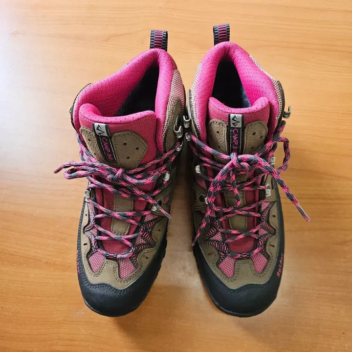 [BUNJANG] Campeline Hiking Boots Pink Brown / 캠프라인 등산화 핑크 브라운