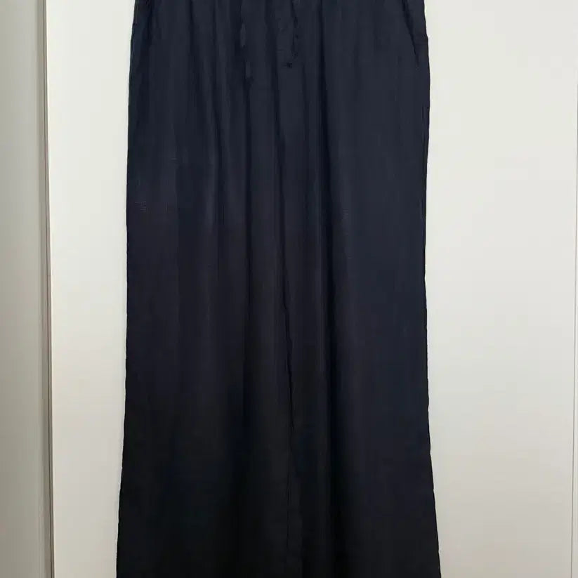 [SOLD OUT] 새상품) 100% 린넨 여자 와이드 팬츠 66 네이비