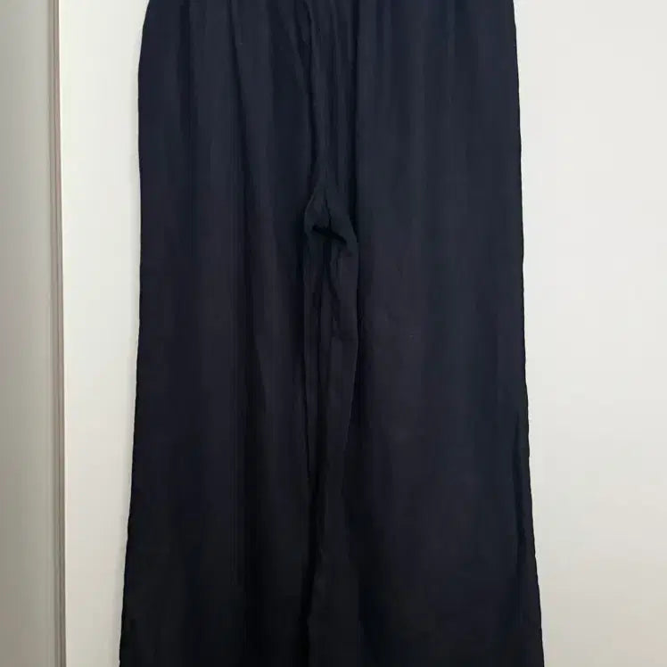 [SOLD OUT] 새상품) 100% 린넨 여자 와이드 팬츠 66 네이비
