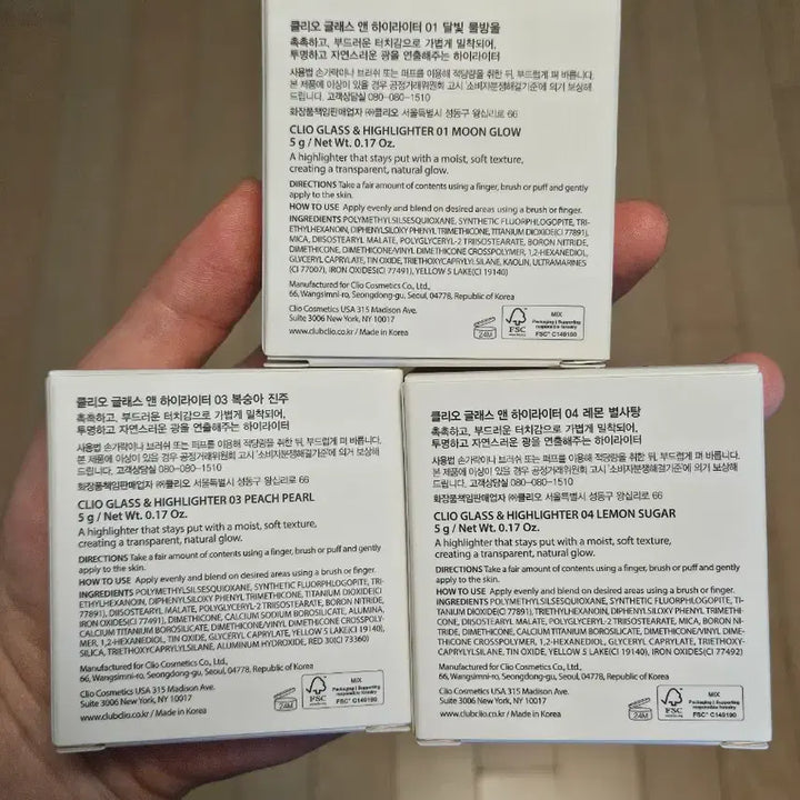 [BUNJANG] CLIO Prism Highlighter Dewy Glow Palette / 클리오 달빛 물방울 레몬 별사탕 복숭아 진주 글래스 앤 하이라이터 하라