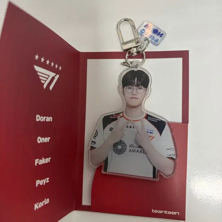 [BUNJANG] T1 Woori Bank Photocard &amp; KeRia, Oner, Doran Keyring Bundle Set / 티원 우리은행 포토카드와 오너,도란 키링