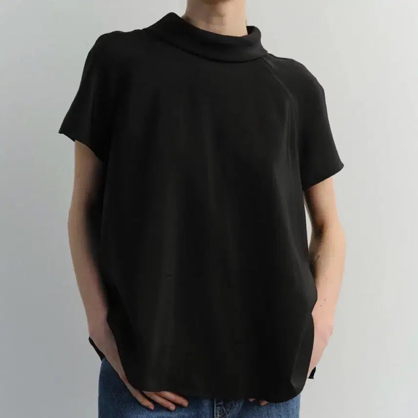 [BUNJANG] IA Two-Way Blouse Black (Size 55-66) / (새상품) 이아 투웨이 블라우스 블랙(55~66)