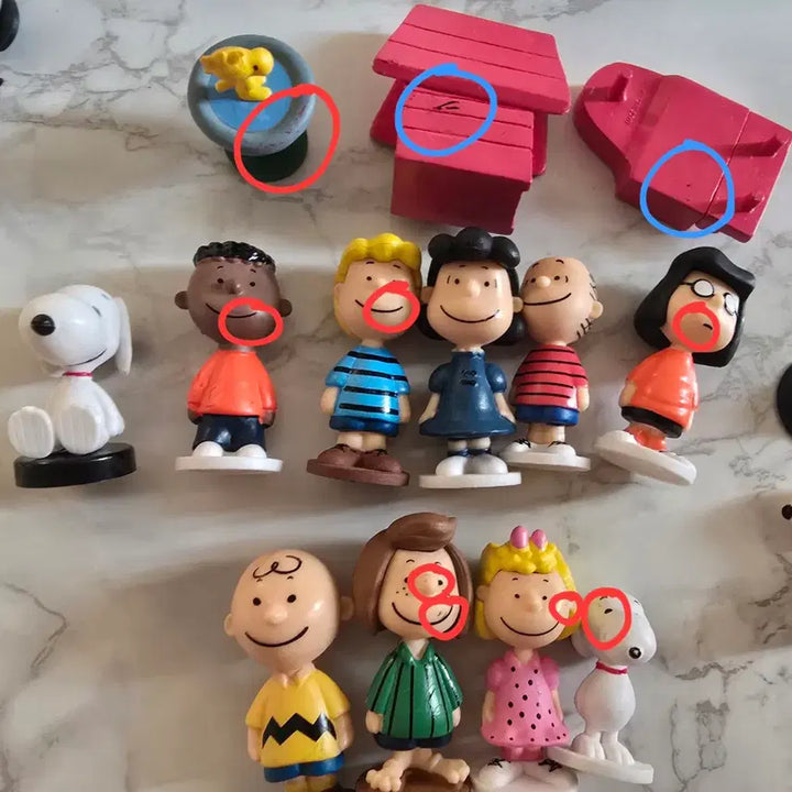 [BUNJANG] Vintage Snoopy Figures Bundle Set (with defects) / 하자o) 빈티지 스누피 피규어 일괄