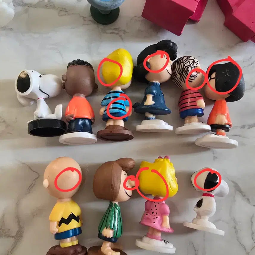 [BUNJANG] Vintage Snoopy Figures Bundle Set (with defects) / 하자o) 빈티지 스누피 피규어 일괄