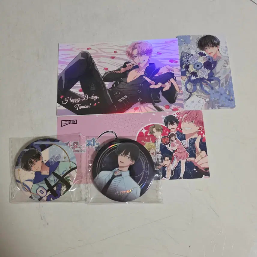 [BUNJANG] Tamonn Birthday Postcard Bundle Set / 타몬군 지금 어느쪽?!팝퍼블굿즈 오우리 캔뱃지 포카 타몬 생일엽서 일괄