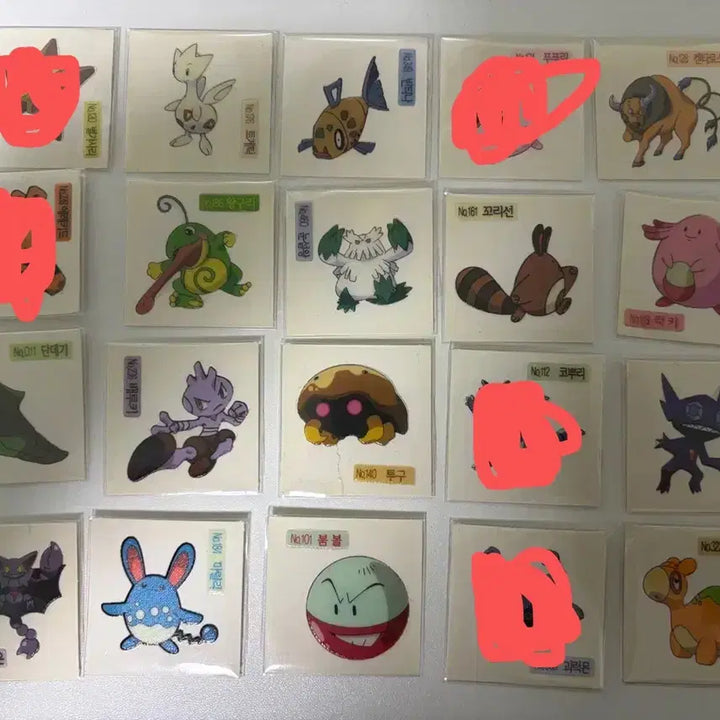 [BUNJANG] Pokemon Sticker Old Seal Rare Hologram / 포켓몬스터 띠부씰 샤니 올드씰 희귀씰 홀로그램
