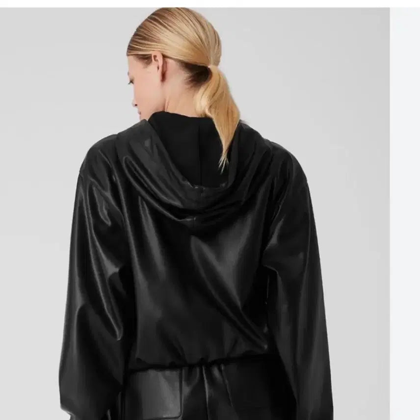 [BUNJANG] ALO Leather Hooded Jacket / 알로