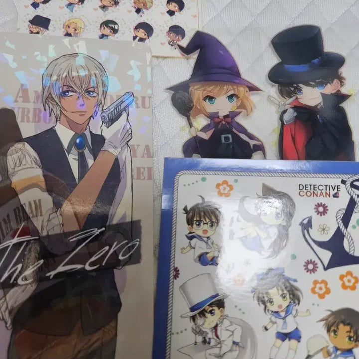 [BUNJANG] Detective Conan Sticker, Postcard, and Card Bundle Set / 일괄) 명탐정 코난 비공굿 스티커 엽서  카드 아무로 하이바라 에도가와