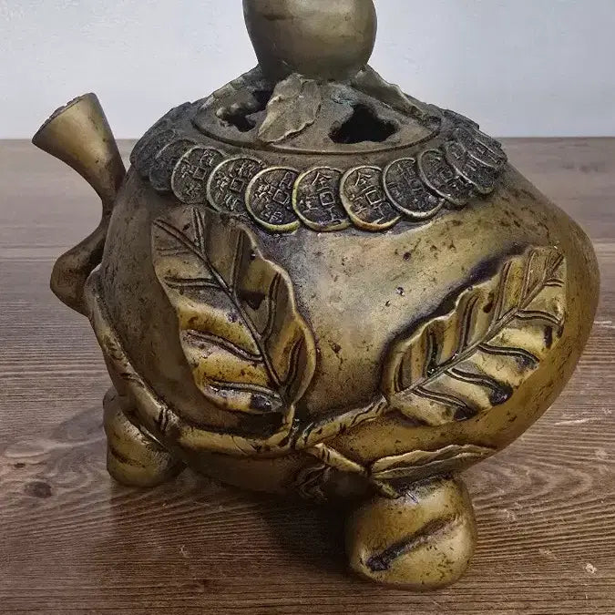 [BUNJANG] Bronze Peach Censer / 청동 복숭아 향로