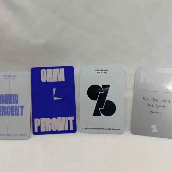 [BUNJANG] SHINee Onew Percent Photocard Bundle Set / 샤이니 온유 퍼센트 포카 4종 일괄