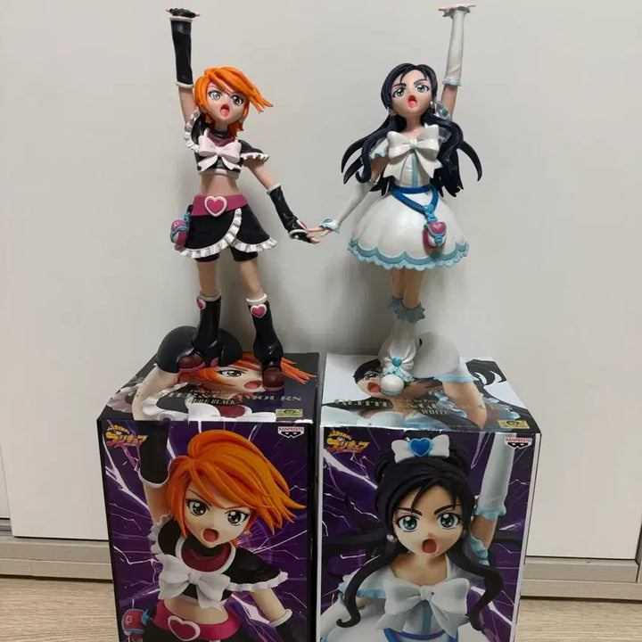 [BUNJANG] Banpresto Pretty Cure Cure Black &amp; Cure White Figure Set / 반프레스토 프리큐어 피규어 큐어 블랙 큐어 화이트 세트