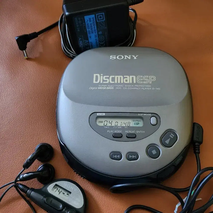[BUNJANG] Sony Discman D-345 CD Player Full Set / 소니 디스크맨 D-345 CD플레이어 박스풀세트.정품220V어뎁터