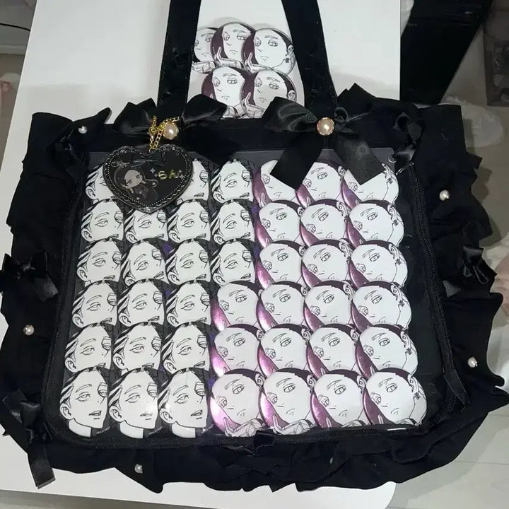 [BUNJANG] DoriBeni Haitani Ran Ita Bag A4 with Jacamart Original Art Can Badges / 도리벤 하이타니 란 이타백 a4 자카마트 원화 캔뱃지