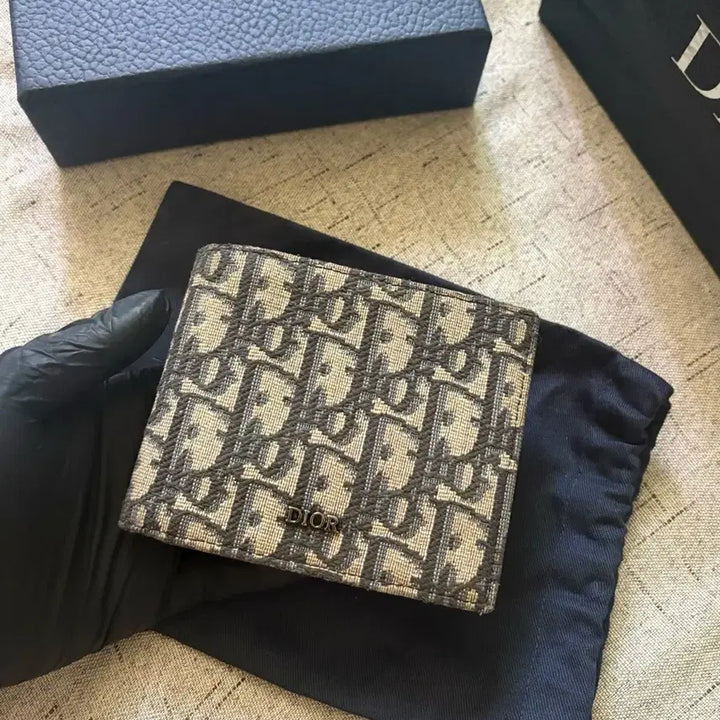 [BUNJANG] Dior Oblique Bifold Wallet Beige / [상태최상]디올 오블리크 반지갑 베이지