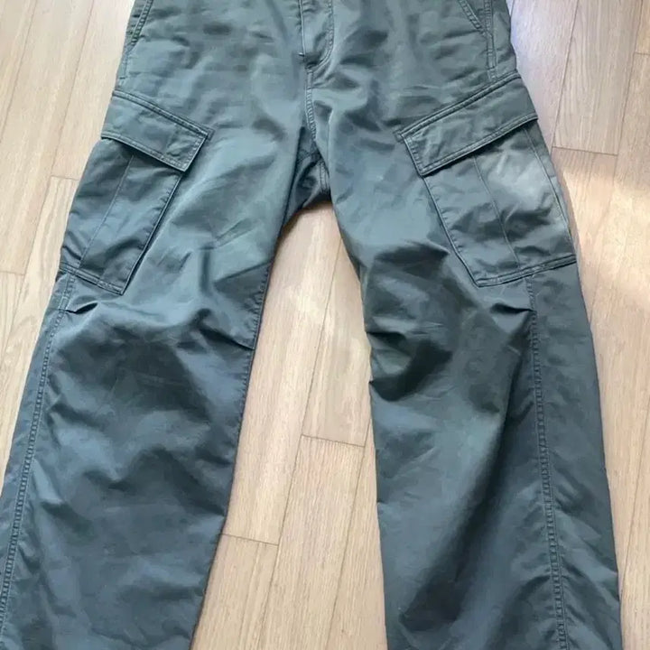 [BUNJANG] Pottery Garment Washed Cargo Pants Olive / (2) 포터리 가먼트워시드 카고 올리브