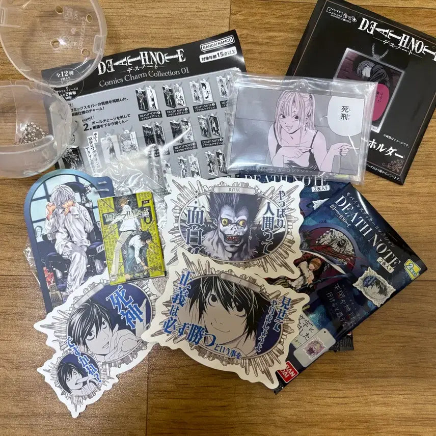 [BUNJANG] Death Note Comic Charm &amp; Sticker Set (Misa, L) / 데스노트 쿠지, 코믹챰, 스티커 코믹참 만화책 가챠 5권 B 미사미사 엘 일괄