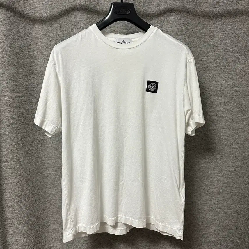 [BUNJANG] Stone Island Logo Patch T-Shirt White XL / 스톤아일랜드 로고 패치 반팔 화이트 (XL)