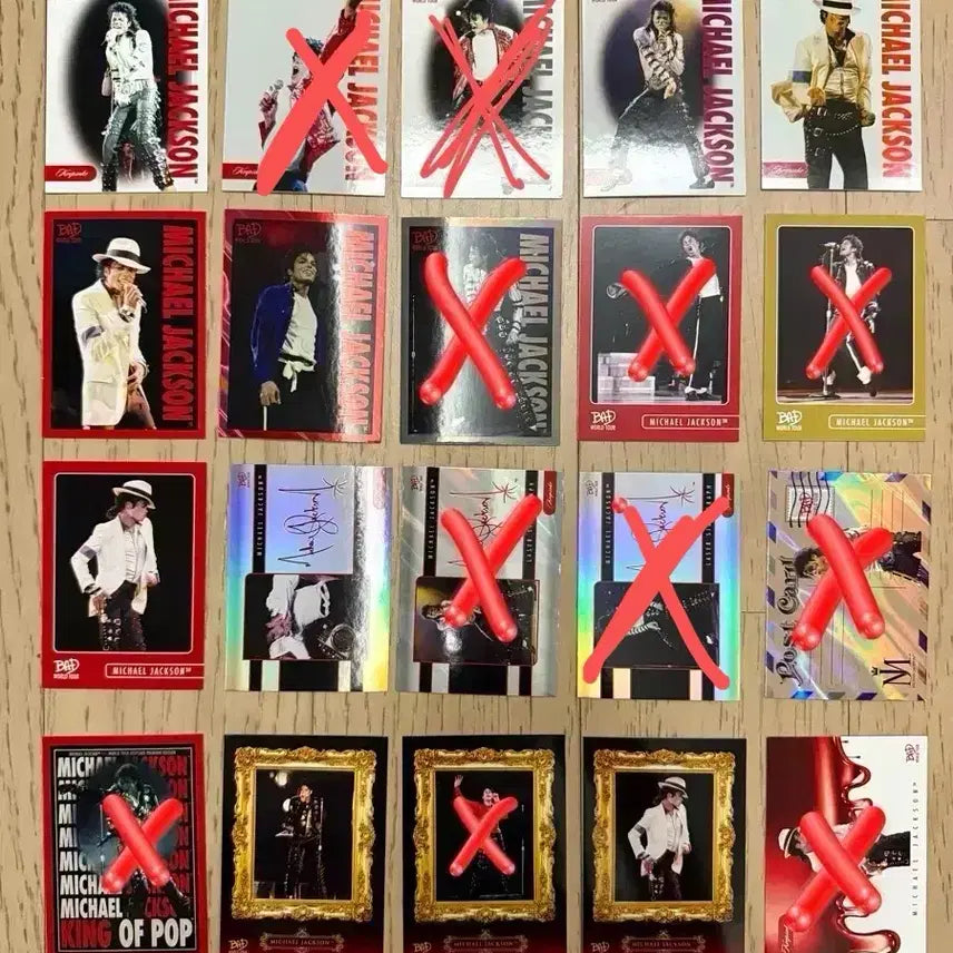 [BUNJANG] Michael Jackson BAD World Tour Numbered Trading Card / 마이클잭슨 BAD 월드투어 트레이딩카드 넘버링 카드