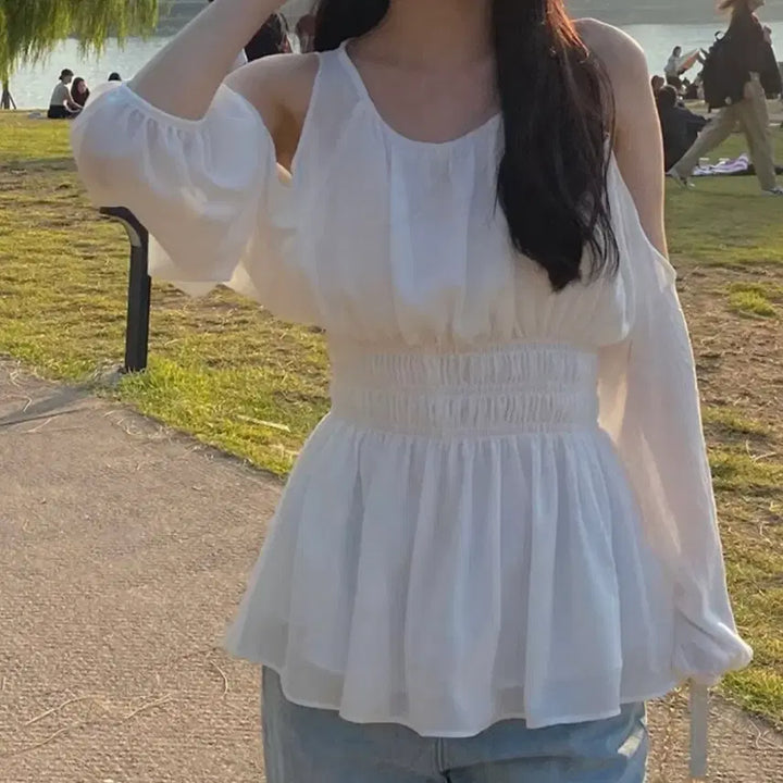 [BUNJANG] YUSOP Suji Blouse White / 유솝 수지 블라우스 화이트