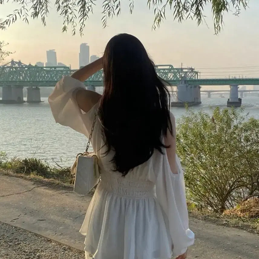[BUNJANG] YUSOP Suji Blouse White / 유솝 수지 블라우스 화이트