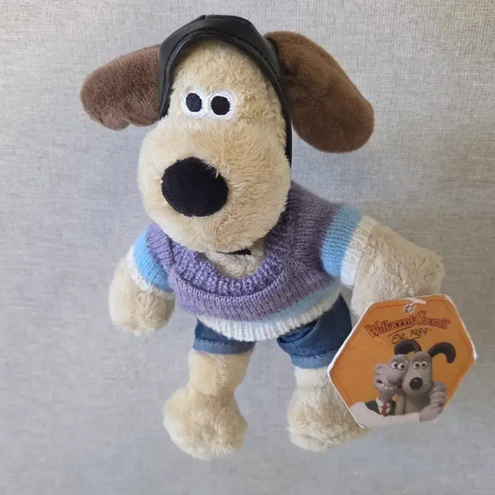 [BUNJANG] Wallace &amp; Gromit Gromit Plush Bag Charm Keychain / 월레스와 그로밋 그로밋 인형 가방고리 키링