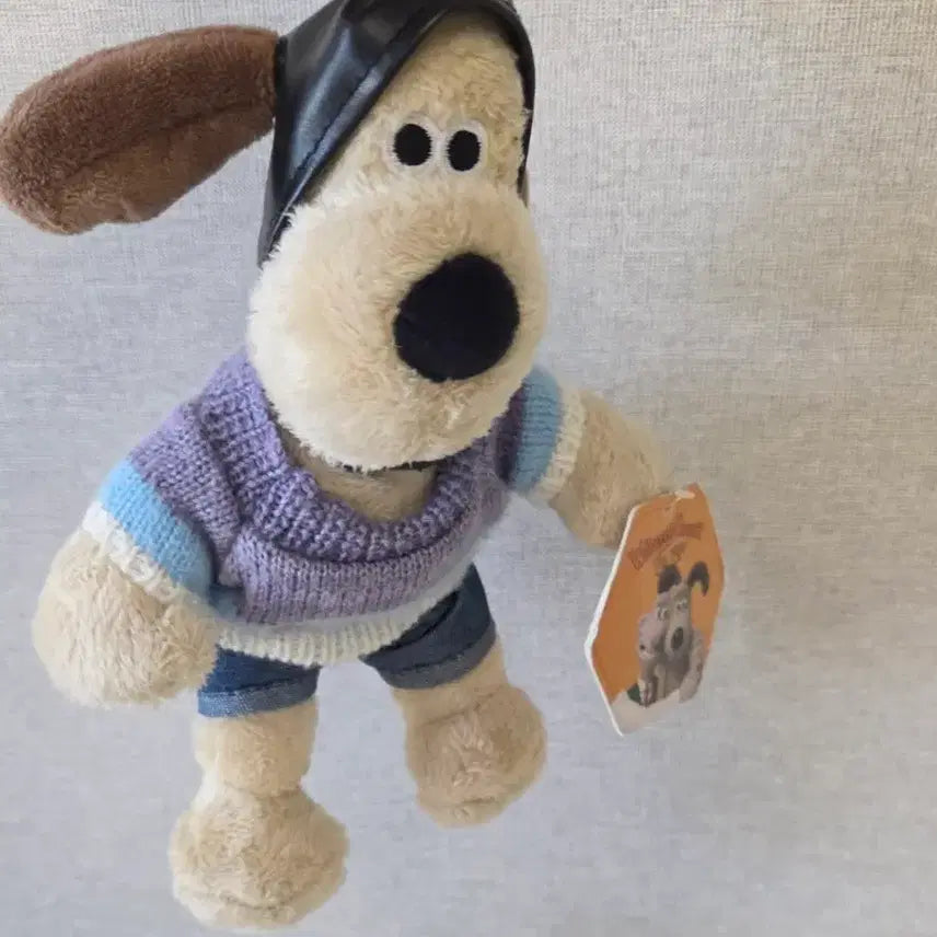 [BUNJANG] Wallace &amp; Gromit Gromit Plush Bag Charm Keychain / 월레스와 그로밋 그로밋 인형 가방고리 키링