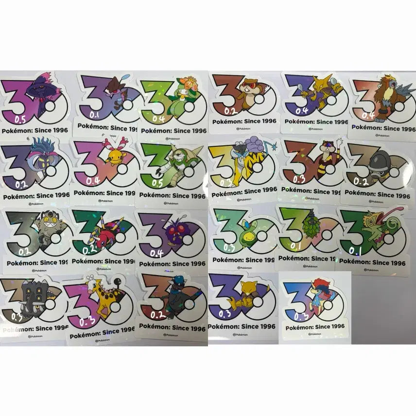 [BUNJANG] Pokemon 30th Anniversary Stickers / 포켓몬 30주년 기념 스티커 판매 교환