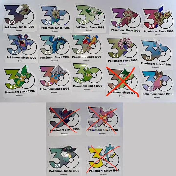 [BUNJANG] Pokemon 30th Anniversary Stickers / 포켓몬 30주년 기념 스티커 판매 교환