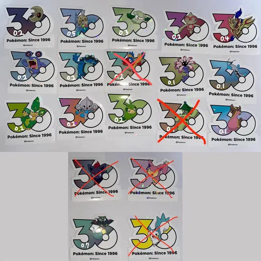 [BUNJANG] Pokemon 30th Anniversary Stickers / 포켓몬 30주년 기념 스티커 판매 교환