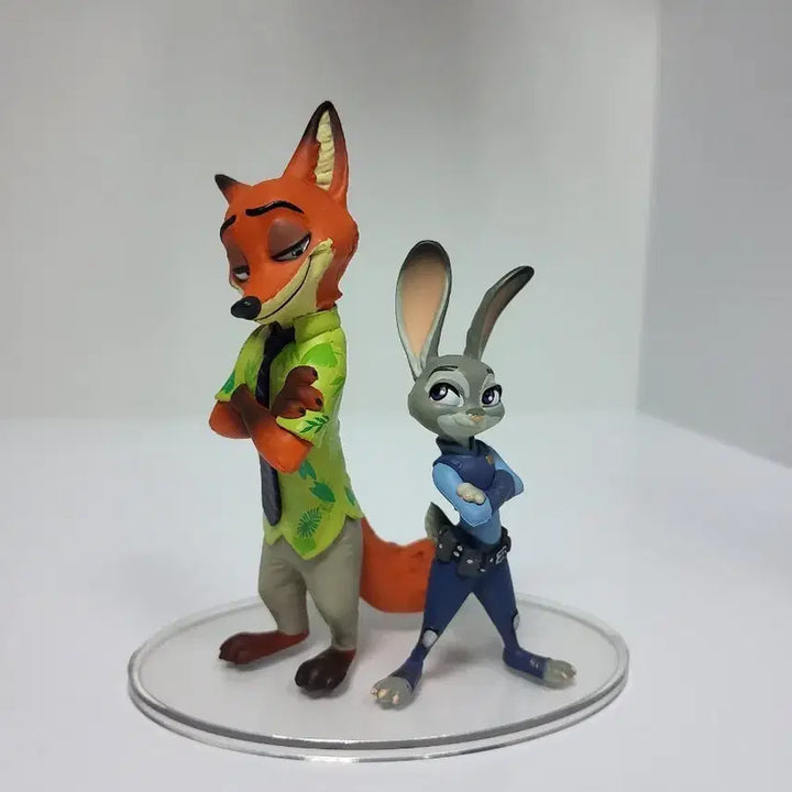 [BUNJANG] Disney Zootopia Nick Wilde &amp; Judy Hopps UDF &amp; Pop Mart Figures Bundle Set / 개봉양품 주토피아 닉 주디 Udf 피규어