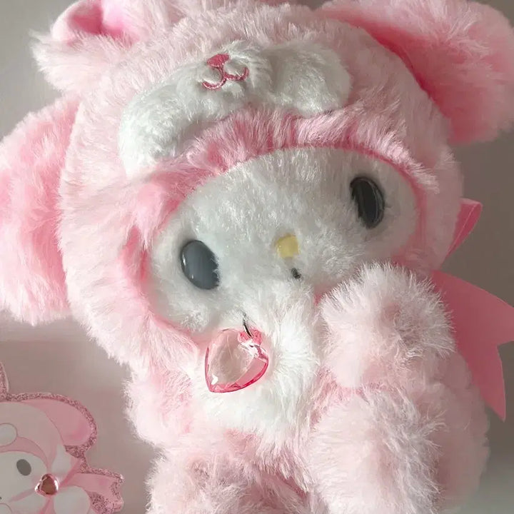 [BUNJANG] Sanrio My Melody Fairy Rabbit Mascot &amp; Keychain Set / (세트)마이멜로디 페어리래빗 마스코트 &amp; 키홀더