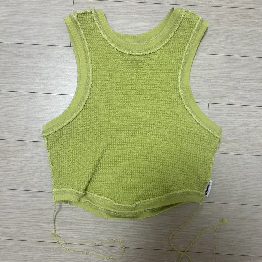 [BUNJANG] SPOONING Glony Waffle Sleeveless Top / 스푸닝 글로니 와플 슬리브리스