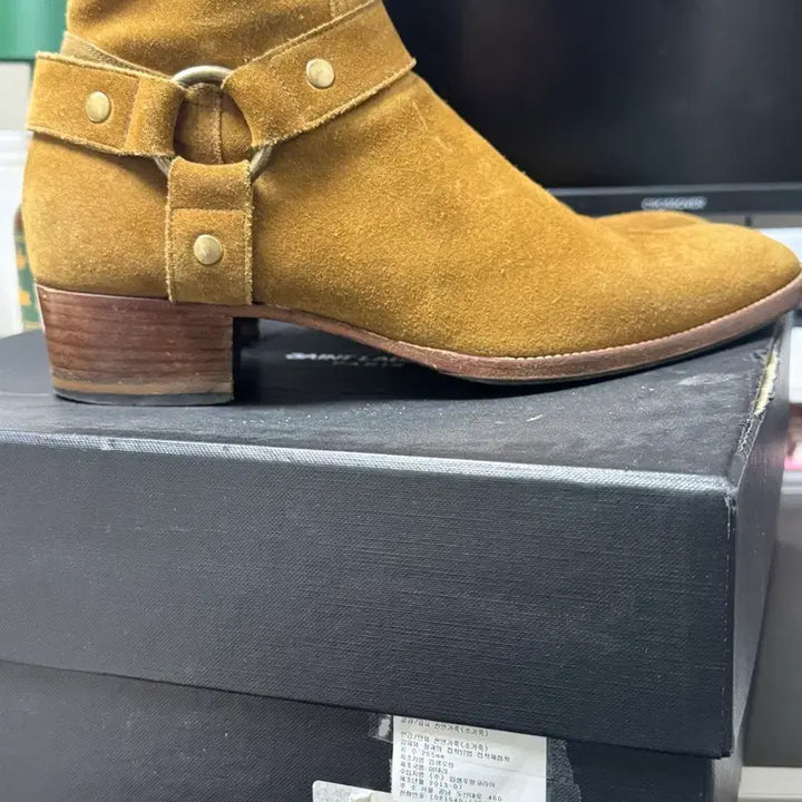 [BUNJANG] Saint Laurent Suede Motorcycle Boots / 생로랑 13시즌 스웨이드 모터사이클 41.5